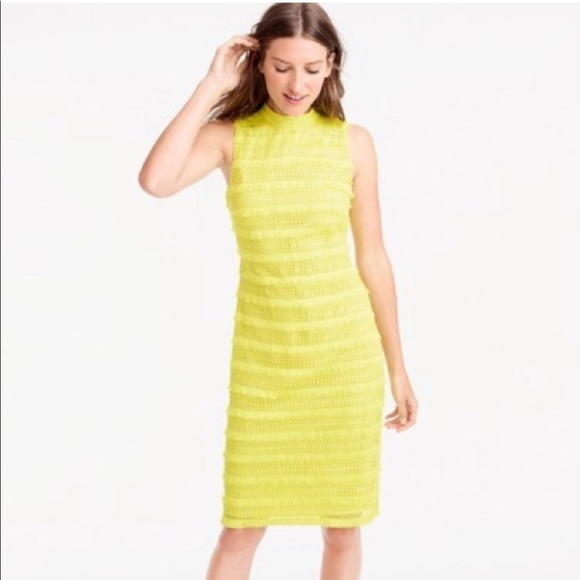 J. Crew Neon Yellow Fringe Dress - Picture 2 of 9